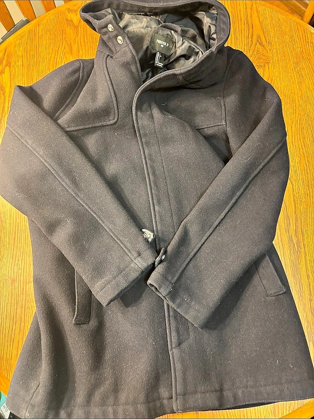 Forever 21 Black Hooded Jacket